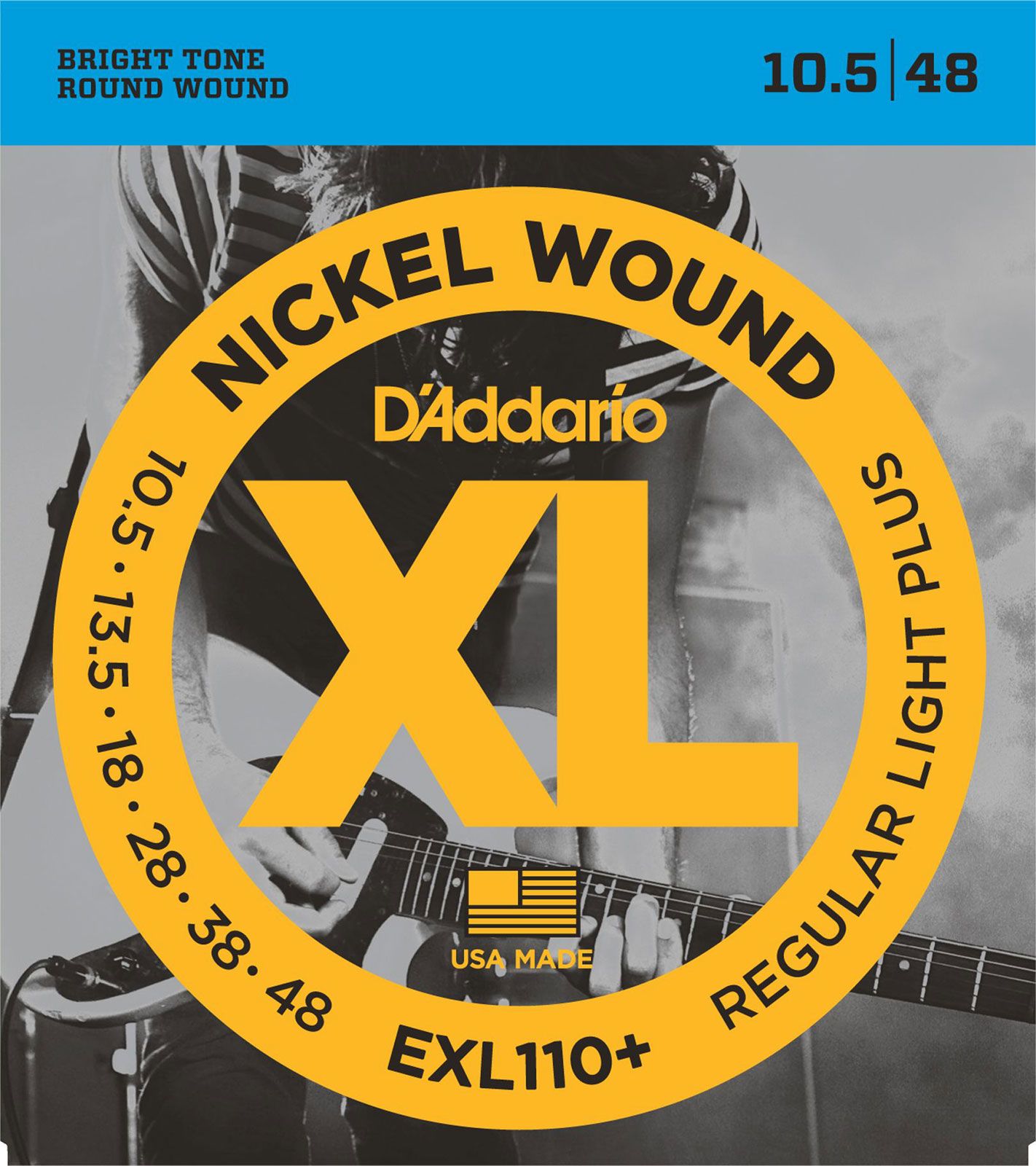 D'ADDARIO AND CO EXL110+ Nickel Wound Regular Light Plus 10.5-48