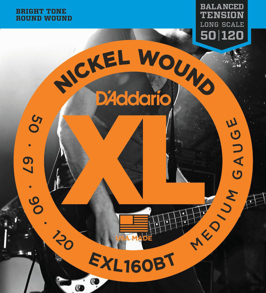 D'ADDARIO AND CO EXL160BT Nickel Wound Long Scale Medium 50-120