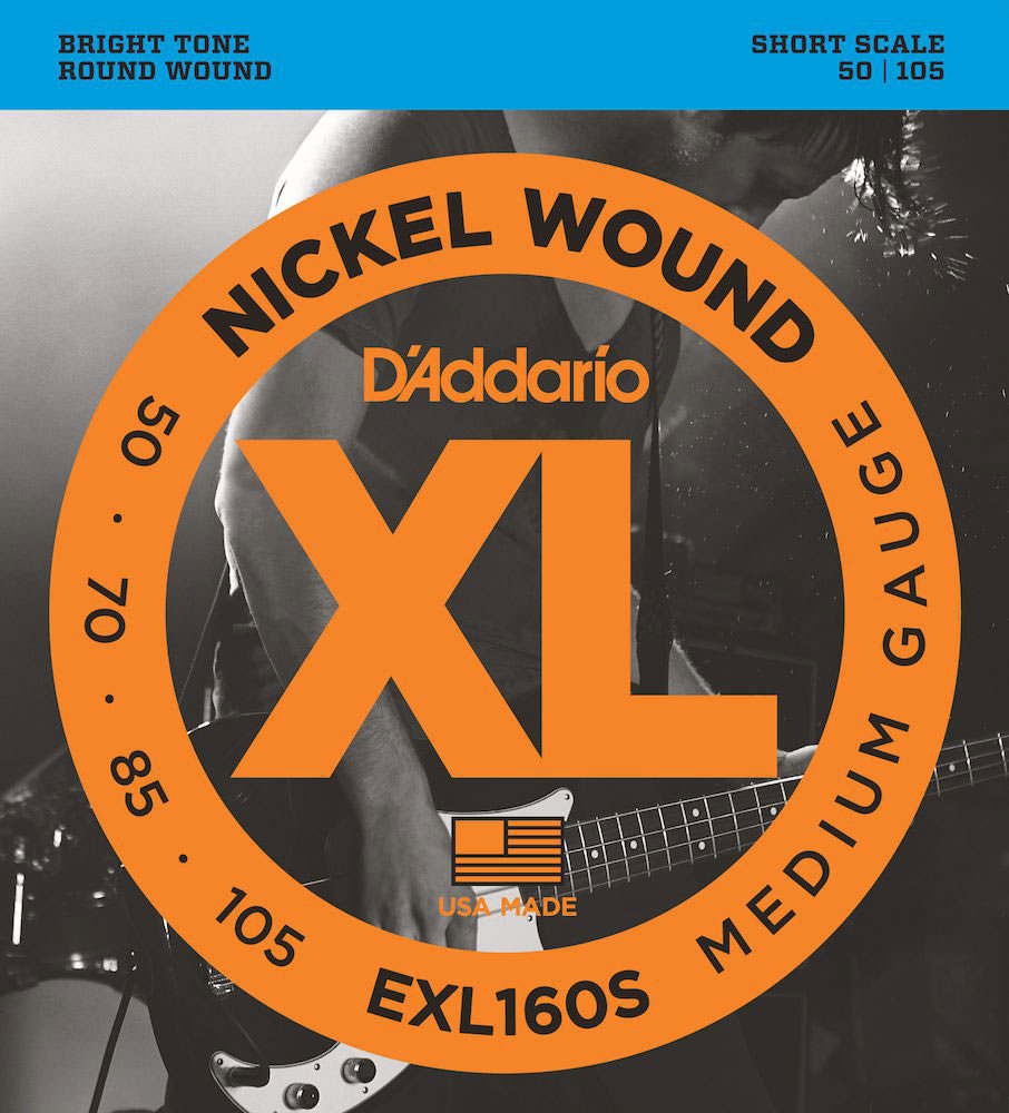 D'ADDARIO AND CO EXL160S NICKEL WOUND SHORT SCALE MEDIUM 50-105