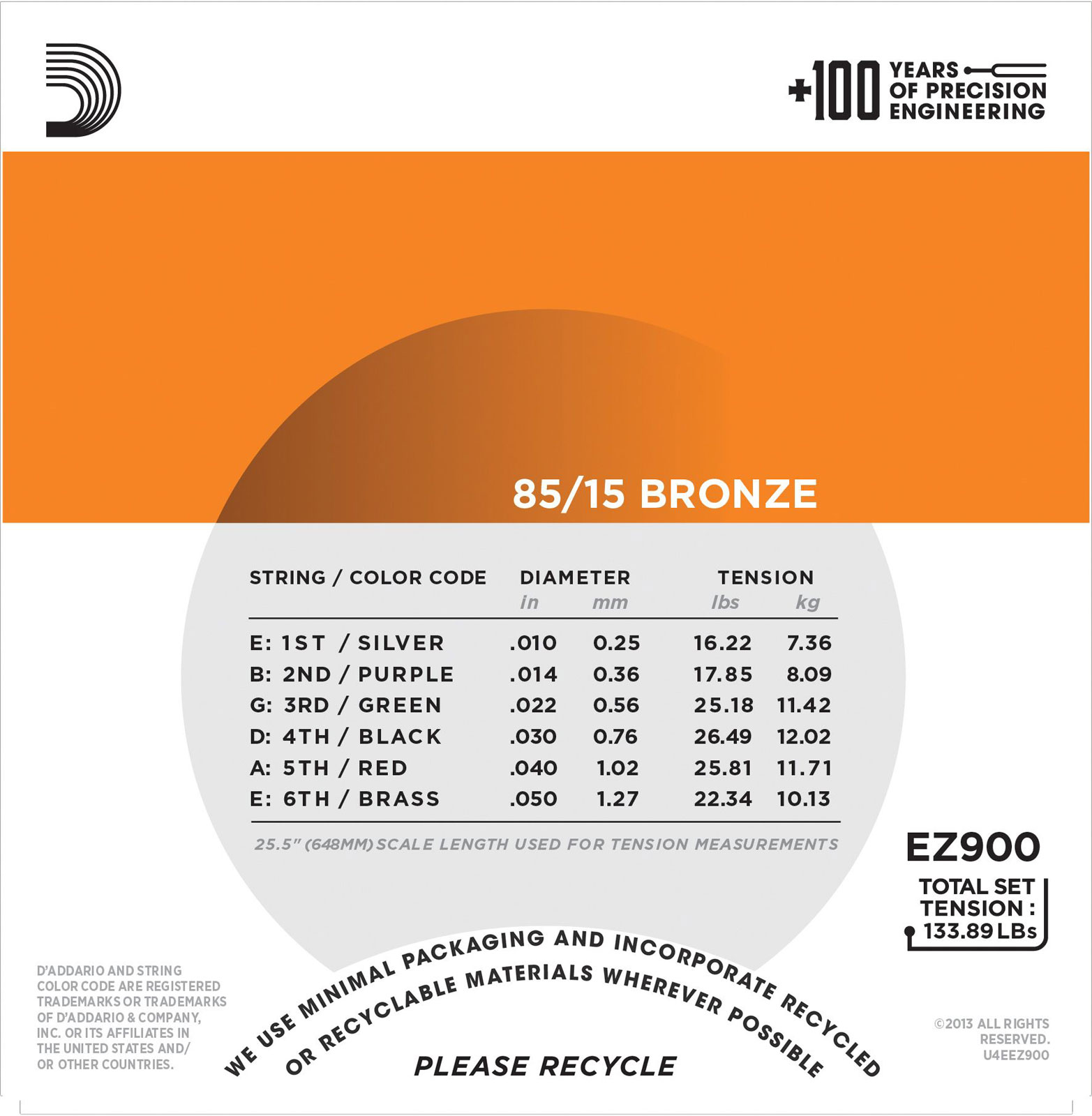 EZ900 85/15 BRONZE EXTRA LIGHT 10-50