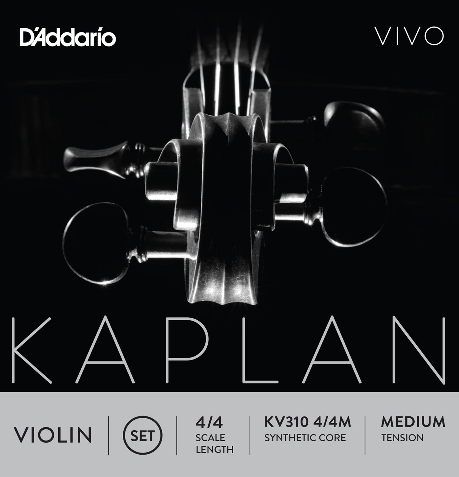D'ADDARIO AND CO 4/4 CORDES VIOLON KAPLAN VIVO MEDIUM