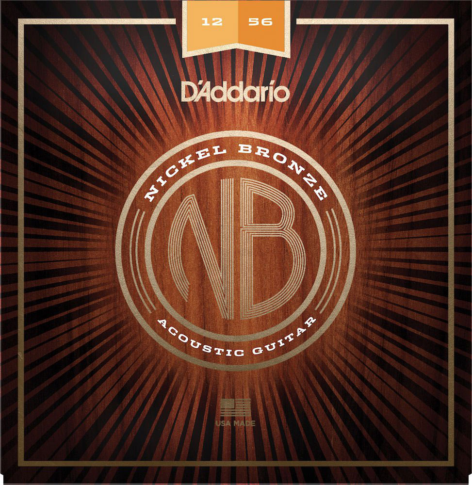 D'ADDARIO AND CO NB1256 Nickel Bronze Light Top / Med Bottom 12-56