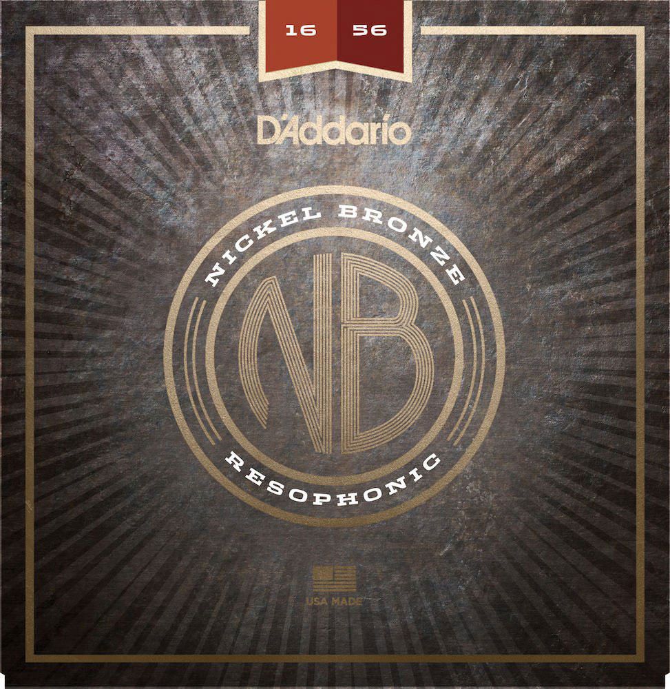 D'ADDARIO AND CO STRINGS FOR ACOUSTIC GUITAR NB1656 NICKEL BRONZE RESOPHONIC 16-56