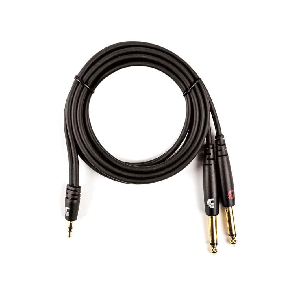 D'ADDARIO AND CO CUSTOM SERIES 1/8 TO DUAL 1/4 AUDIO CABLES 