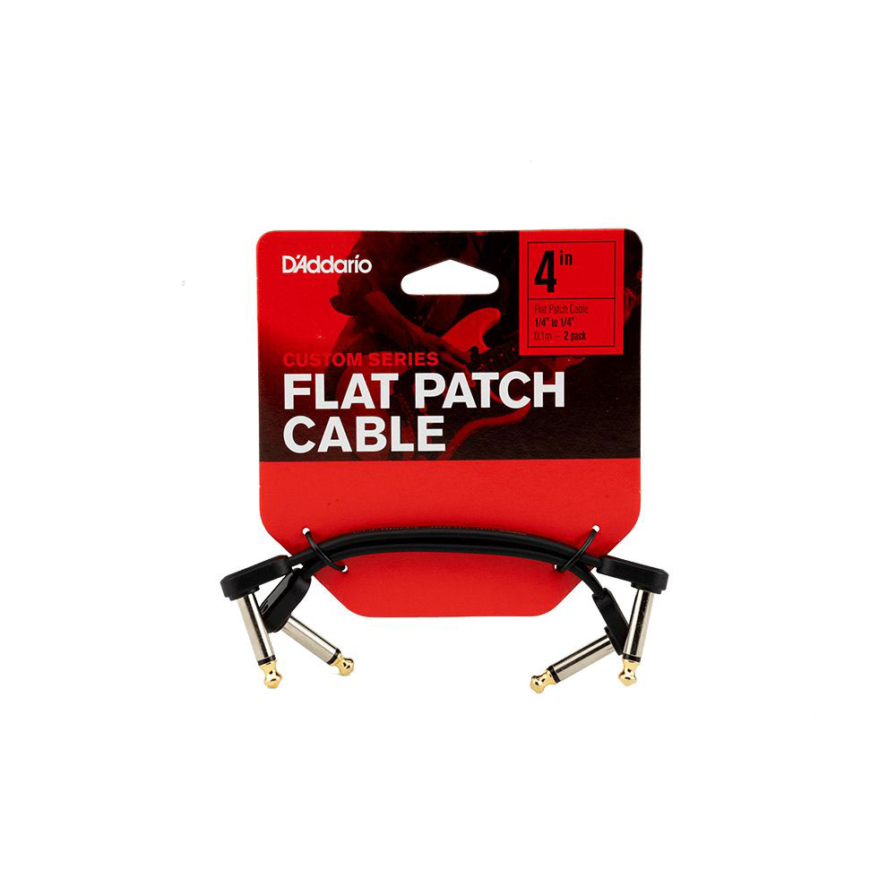 D'ADDARIO AND CO PW-FPRR-204 Flat Patch Cable Right Angled 10CM Double