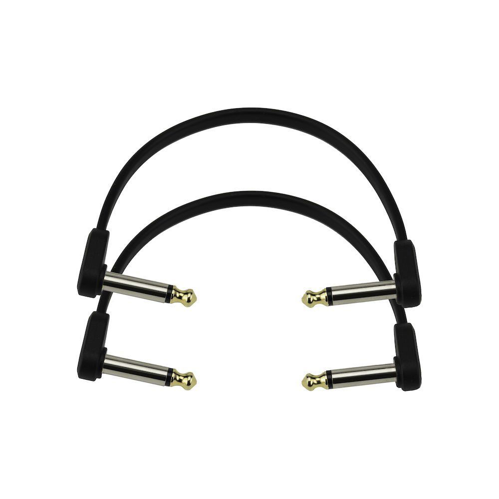 D'ADDARIO AND CO PW-FPRR-206 FLAT PATCH CABLE RIGHT ANGLED 15CM DOUBLE