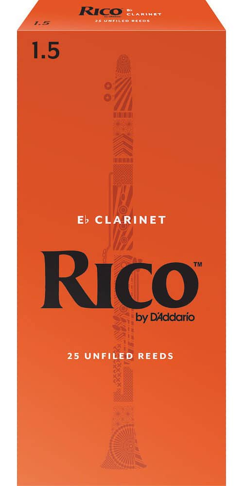 D'ADDARIO - RICO RBA2515 - ANCHES RICO CLARINETTE Mib, FORCE 1.5, PACK DE 25