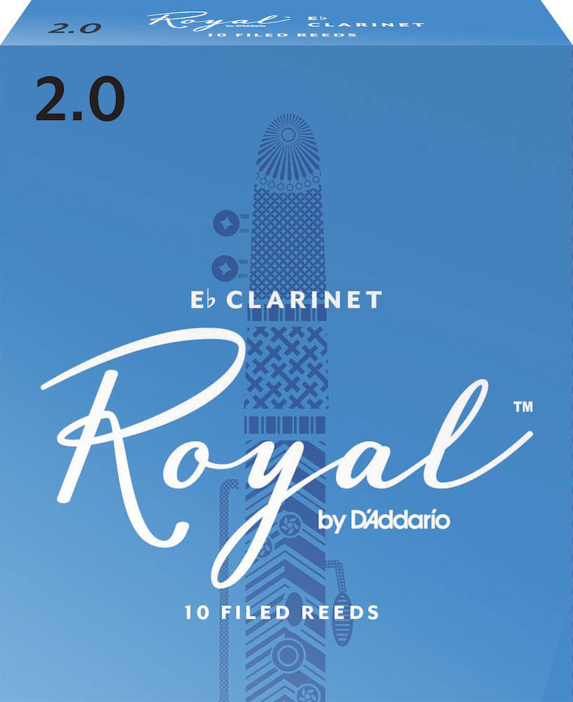 D'ADDARIO - RICO Rbb1020 - Anches Rico Royal Clarinette Mib, Force 2.0, Pack De 10