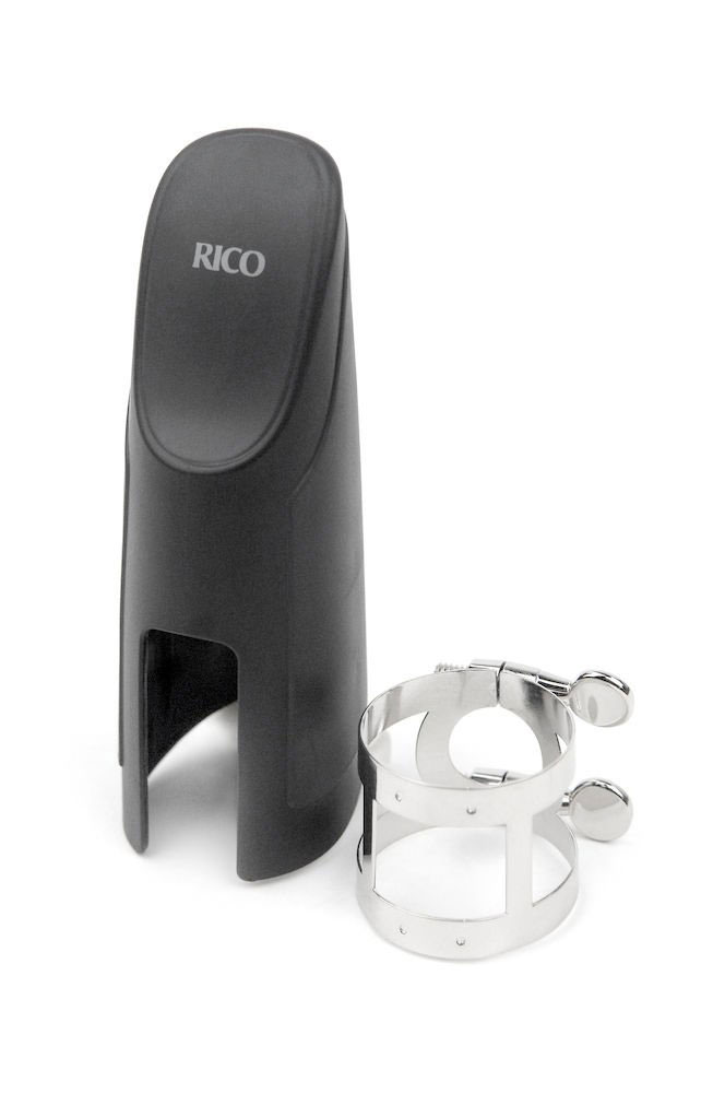 D'ADDARIO - RICO RBS1N - RICO ABRAZADERA SAXOFON BARITONO Y BOQUILLERO (GRAFTONITE MOUTHPIECE) NICKEL PLATED