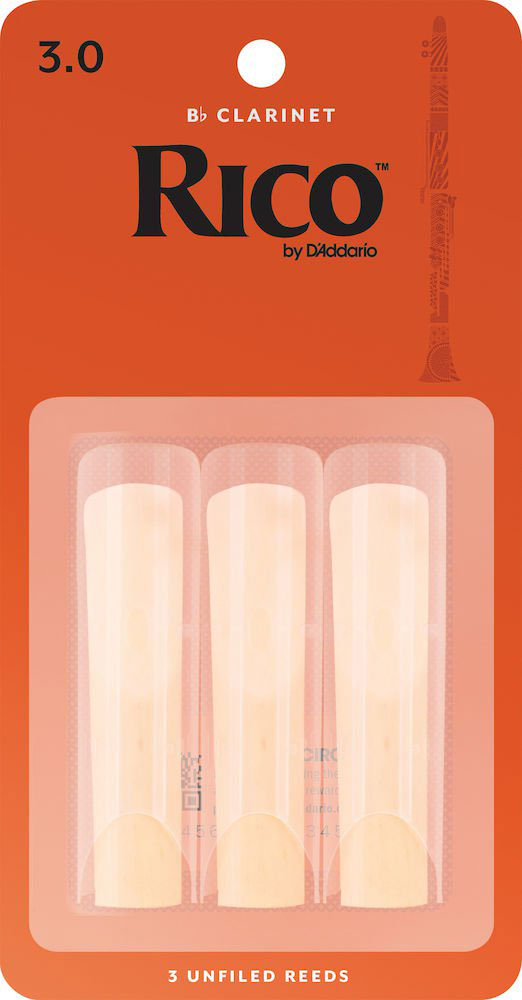 D'ADDARIO - RICO RICO ORANGE BB CLARINET REEDS 3