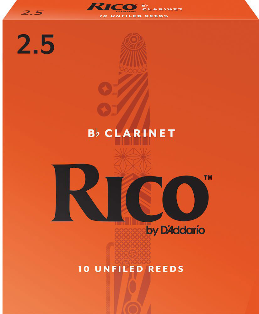 D'ADDARIO - RICO RICO ORANGE BB CLARINET REEDS 2.5