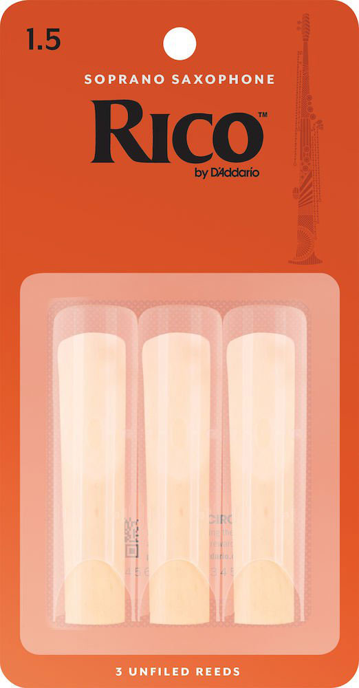 D'ADDARIO - RICO RIA0315 - Anches Rico Saxophone Soprano Force 1.5 Pack De 3