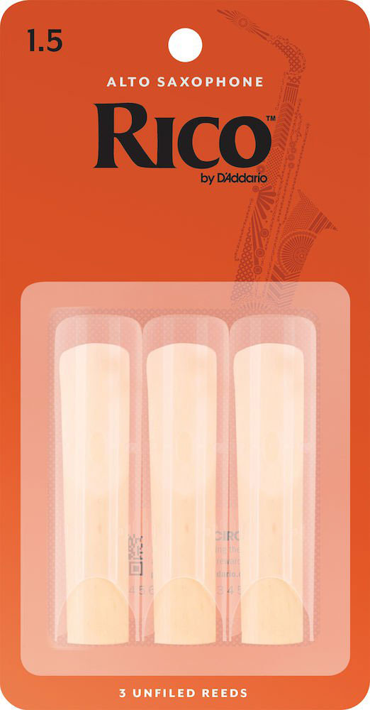 D'ADDARIO - RICO ORANGE ALTO SAXOPHONE REEDS 1.5