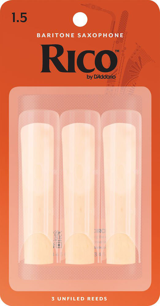 D'ADDARIO - RICO RLA0315 - RICO CANAS SAXOFON BARITONO FORCE 1.5 BOX OF 3