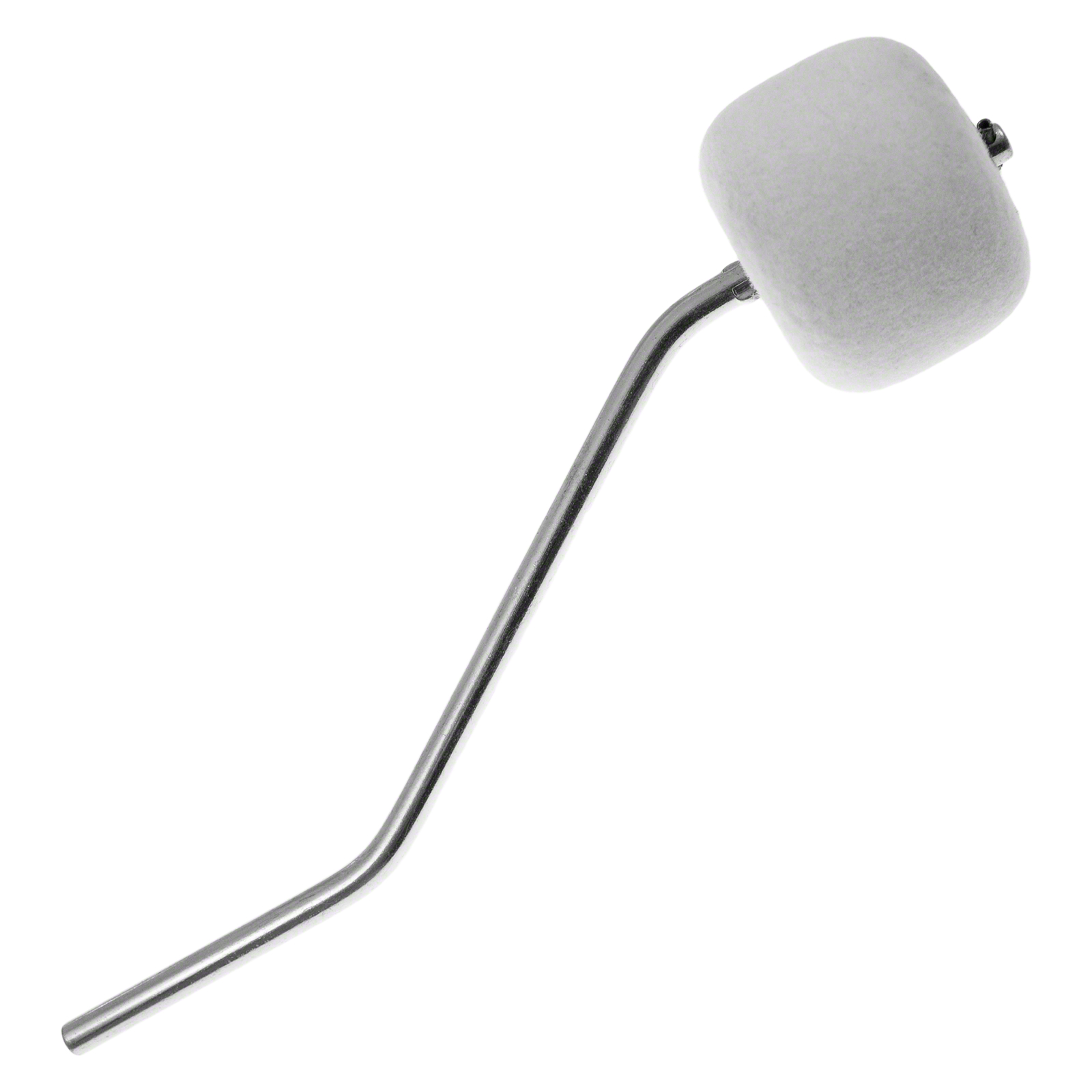 DANMAR 306B - BD BEATER - WHITE FELT - CHROME SHAFT - BENT FOR DOUBLE PEDAL