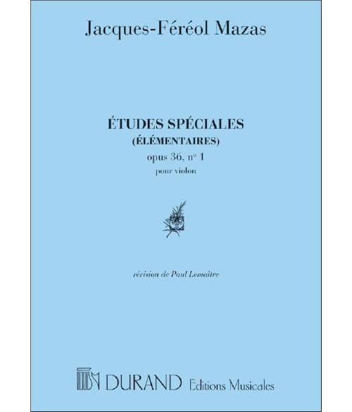 DURAND MAZAS - ETUDES SPECIALES 1 OP 36 - VIOLON