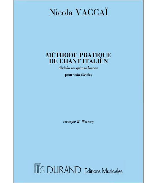 DURAND VACCAI - METHODE DE CHANT - VOIX SOPRANO ET PIANO (FR/ANGL