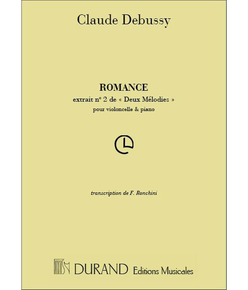 DURAND DEBUSSY - ROMANCE - VIOLONCELLE ET PIANO