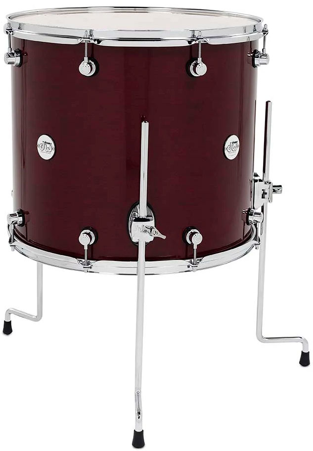 DW DRUM WORKSHOP FLOOR TOM DESIGN 18X16 CHERRY STAIN 