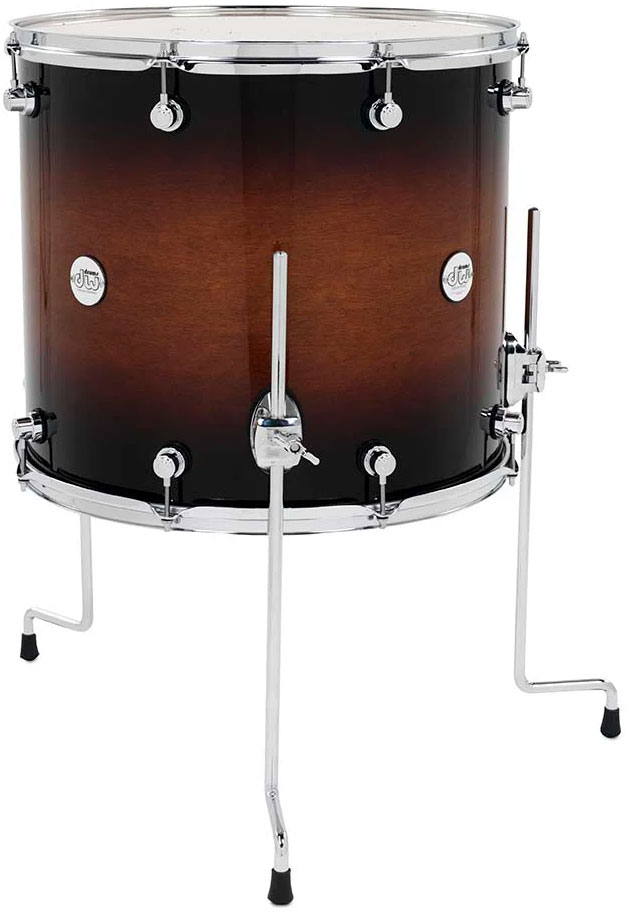 DW DRUM WORKSHOP FLOOR TOM DESIGN 18X16 TOBACCO FADE