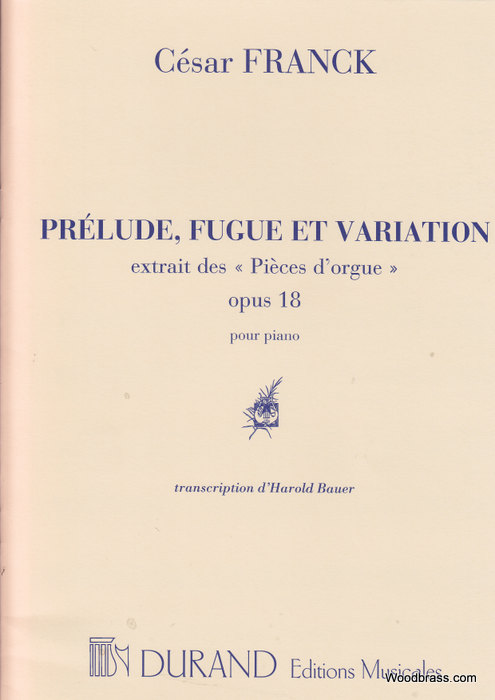DURAND FRANCK - PRELUDE FUGUE ET VARIATION - PIANO