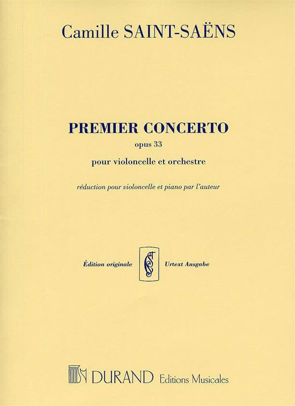 DURAND SAINT SAENS C. - PREMIER CONCERTO OPUS 33 - VIOLONCELLE ET ORCHESTRE