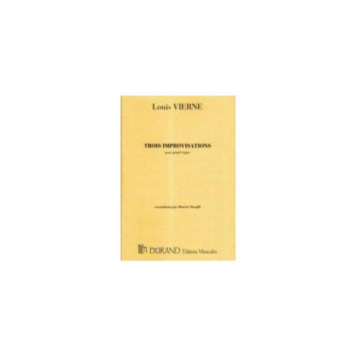 DURAND VIERNE L. - 3 IMPROVISATIONS - ORGUE