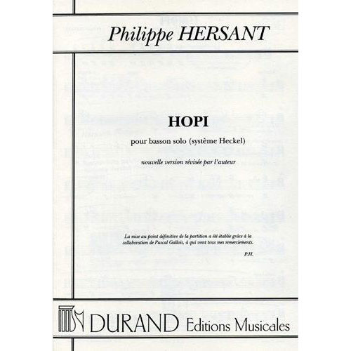 DURAND HERSANT - HOPI - BASSON