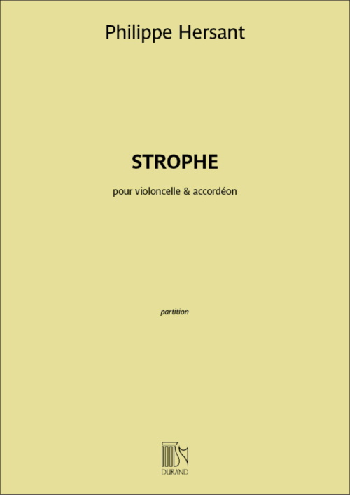 DURAND Hersant Philippe - Strophe - Violoncelle & Accordeon