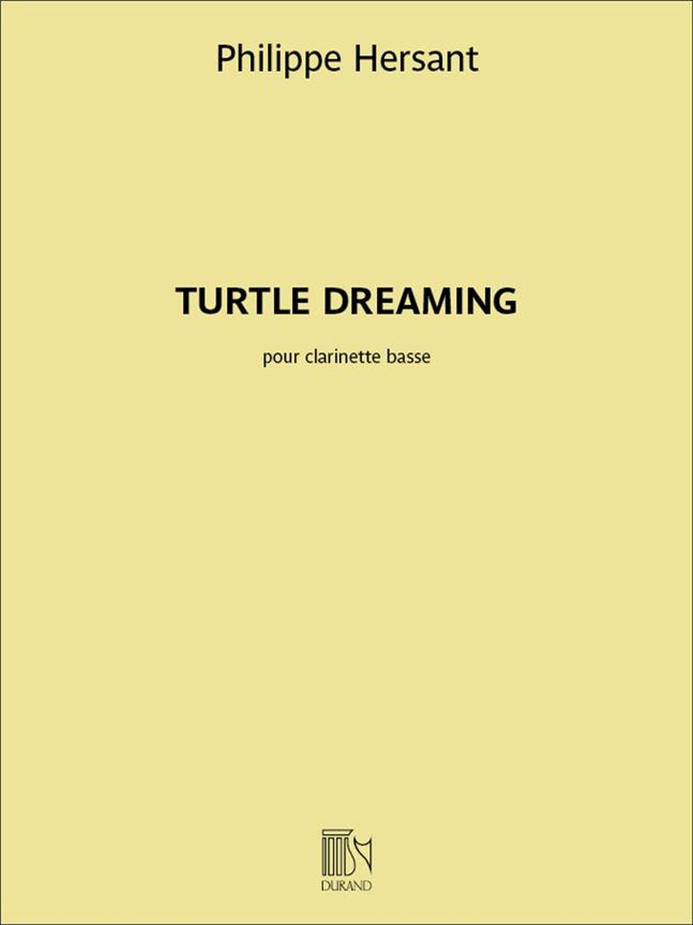 DURAND HERSANT PHILIPPE - TURTLE - CLARINETTE BASSE