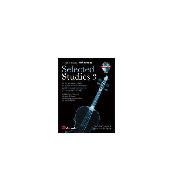 DEHASKE SELECTED STUDIES VOL.3 + CD - VIOLON, PIANO