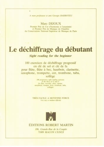 ROBERT MARTIN Dijoux - Dchiffrage Du Dbutant