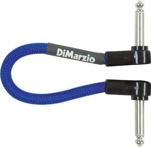 Dimarzio Dep17j06rr-eb Cable Patch Jack Coude Bleu Electrique
