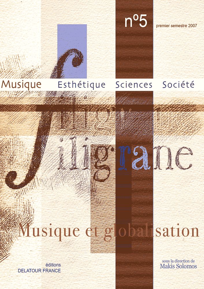 EDITIONS DELATOUR FRANCE Revue Filigrane N°5 - Musique et Globalisation