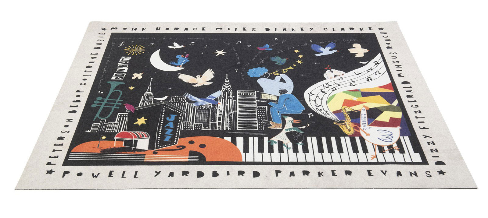 DRUM N BASE CLB-NGHT Tapis Club Series 1.63 X 1.42M Antidérapant Jazz Night