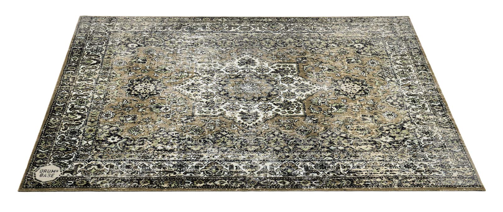 DRUM N BASE VP185-GRN - VINTAGE PERSIAN STAGE / DRUM MAT 1.85 X 1.60M ANTI-SLIP - GREEN