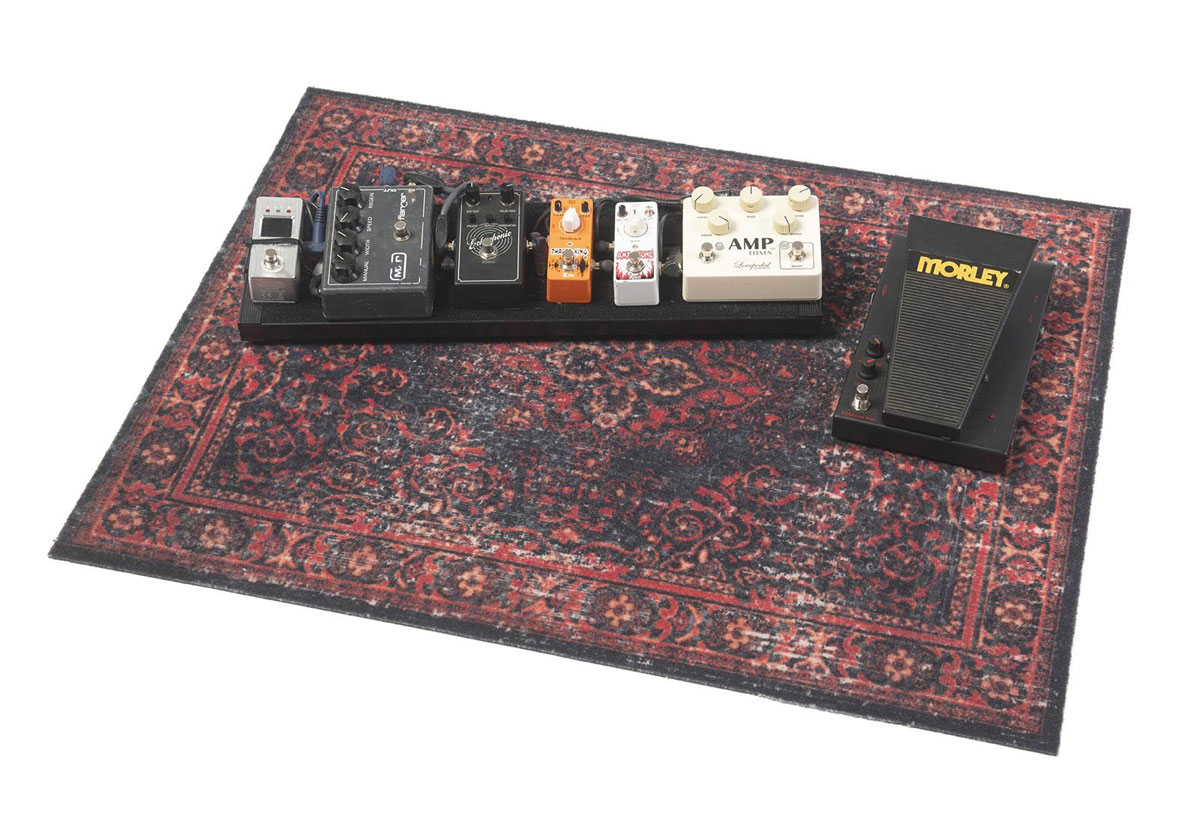 DRUM N BASE VPA-BLR VINTAGE PERSIAN PEDALAMP 80 X 60CM ANTI-SLIP BLACK RED