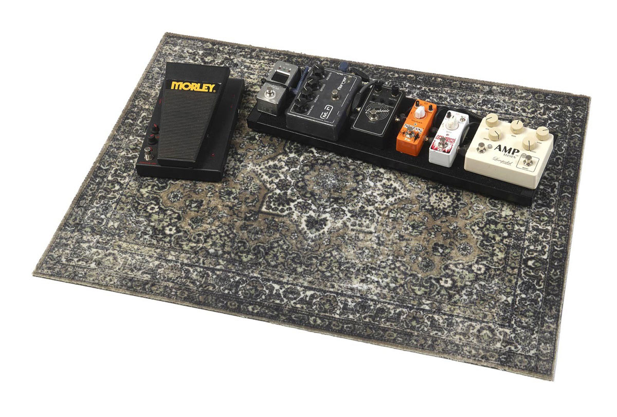 DRUM N BASE VPA-GRN VINTAGE PERSIAN PEDALAMP 80 X 60CM ANTI-SLIP GREEN