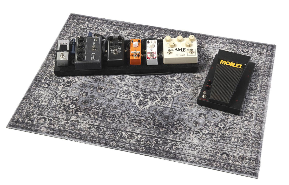 DRUM N BASE VPA-GRY VINTAGE PERSIAN PEDALAMP 80 X 60CM ANTI-SLIP GRAY