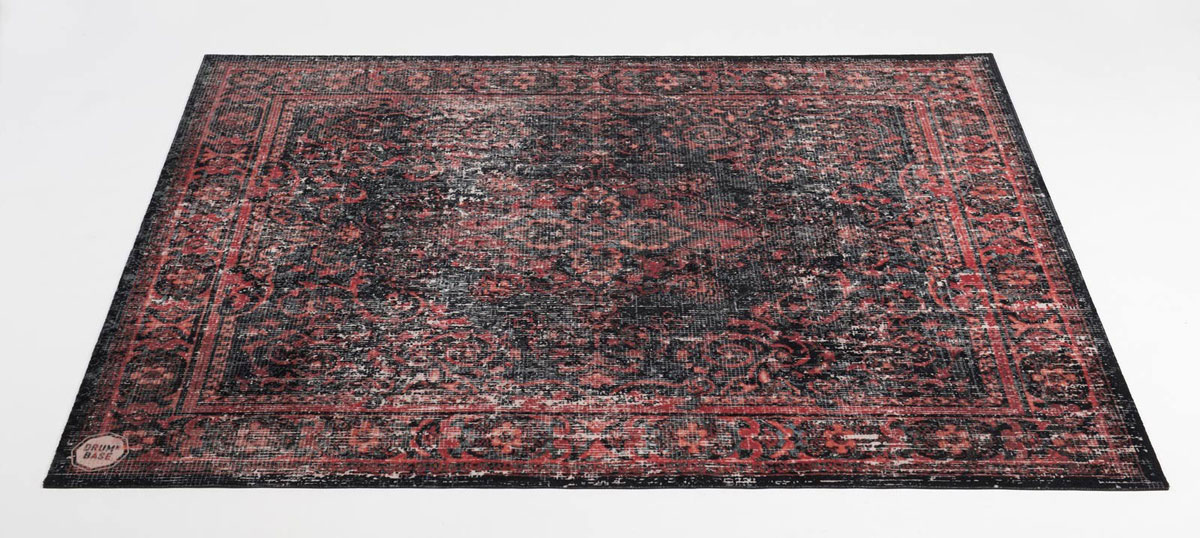 DRUM N BASE VPCLB-BLR VINTAGE PERSIAN CLUB SERIES 1.63 X 1.42M ANTI-SLIP BLACK RED