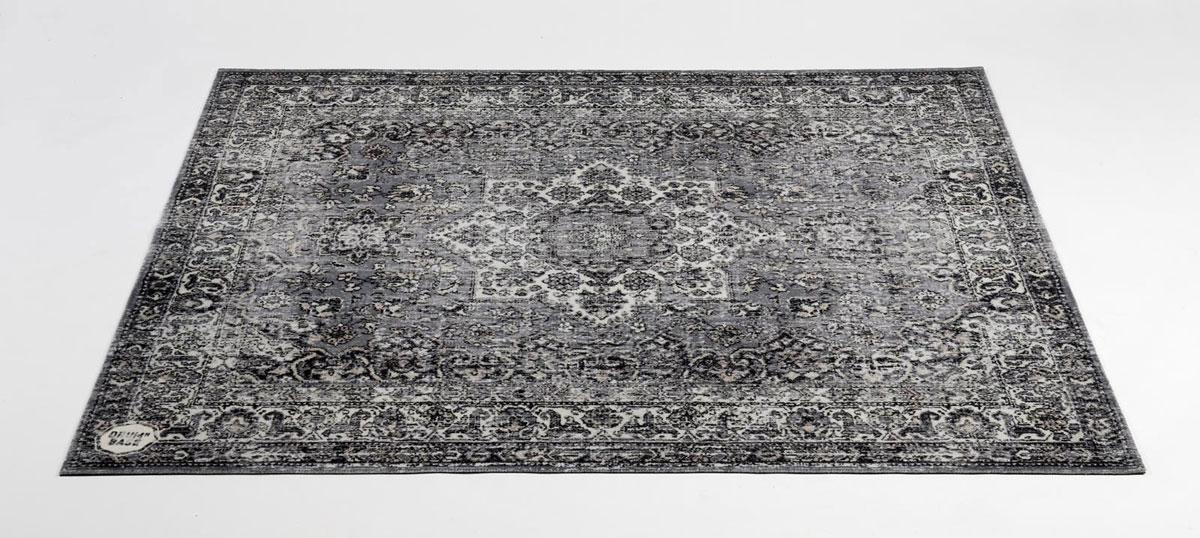 DRUM N BASE VPCLB-GRY Tapis Vintage Persian Club Series 1.63 X 1.42M Antidérapant Gray
