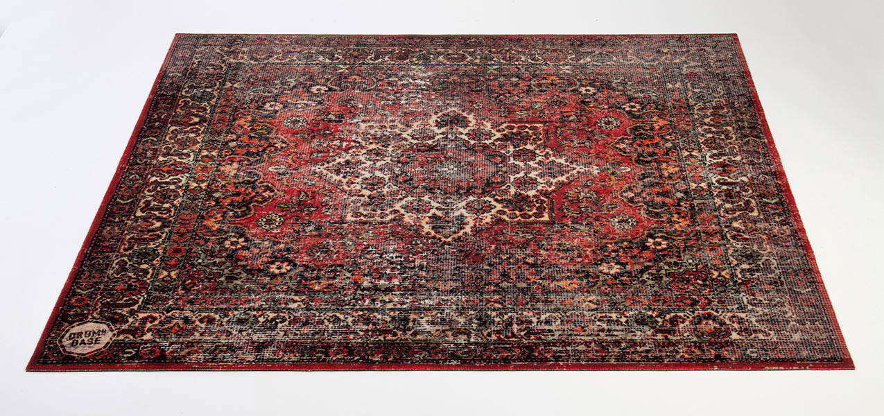 DRUM N BASE VPCLB-ORD Tapis Vintage Persian Club Series 1.63 X 1.42M Antidérapant Original Red