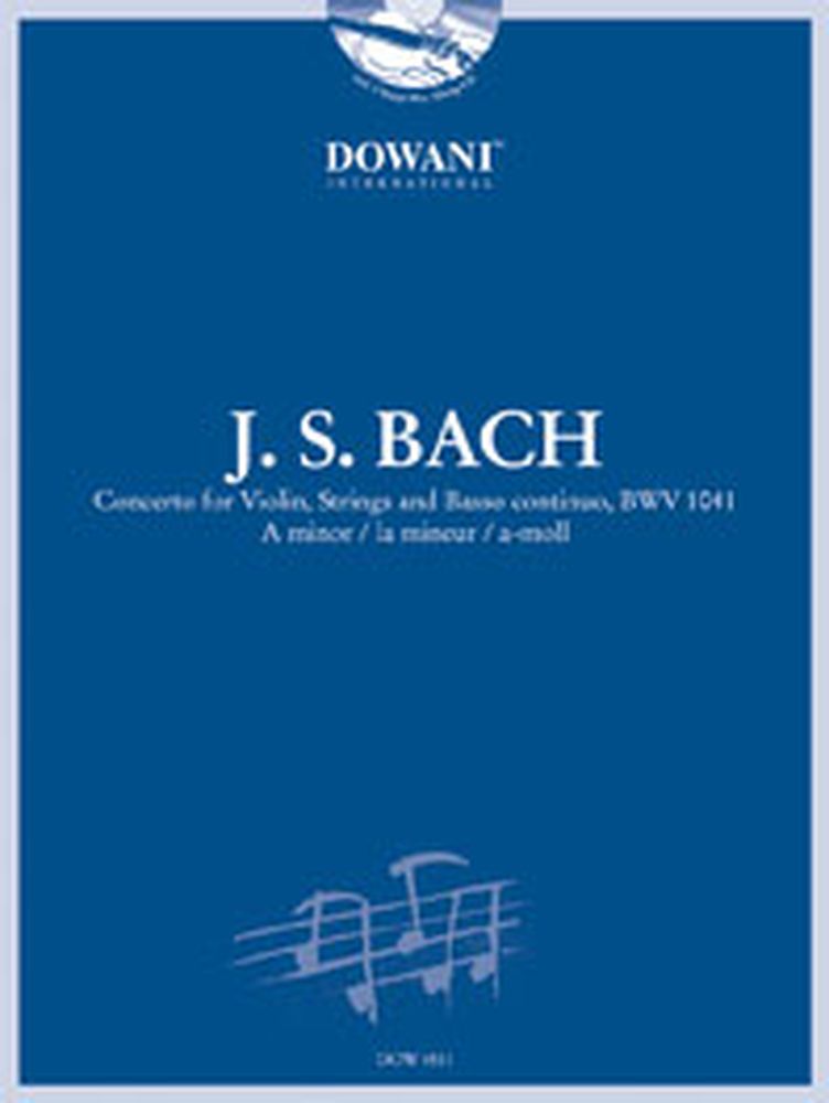 DOWANI BACH J.S. - CONCERTO BWV 1041 IN A MINOR - VIOLON, PIANO