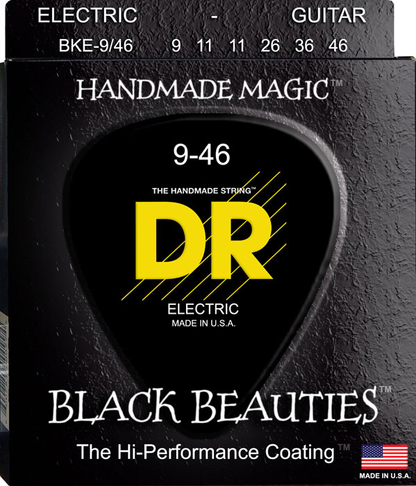 DR STRINGS BKE-9/46 BLACK BEAUTIES 9-46