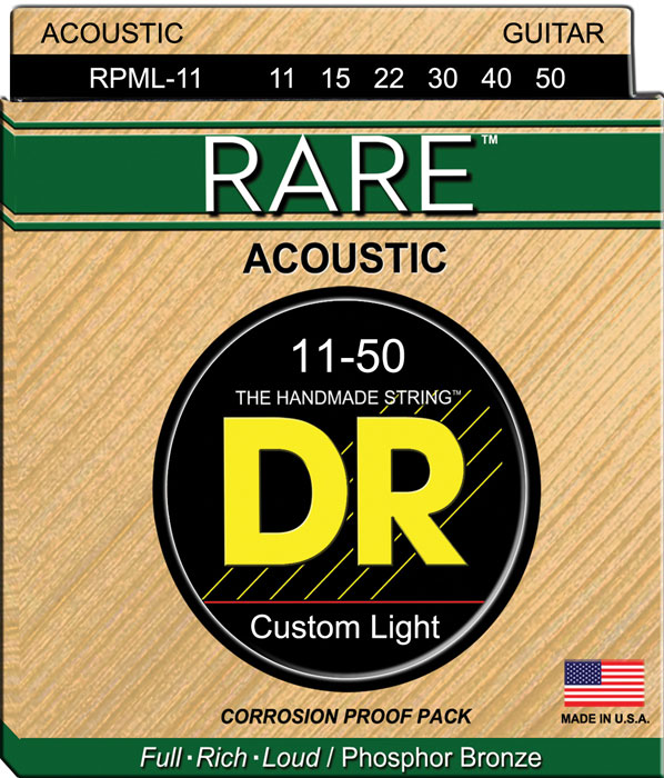 DR STRINGS RPML-11 RARE PHOSPHORE BRONZE ACOUSTIQUE 11-50 MEDIUM LITE