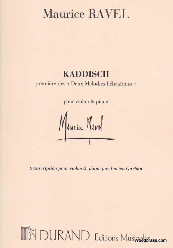 DURAND RAVEL M. - KADDISCH - VIOLON ET PIANO