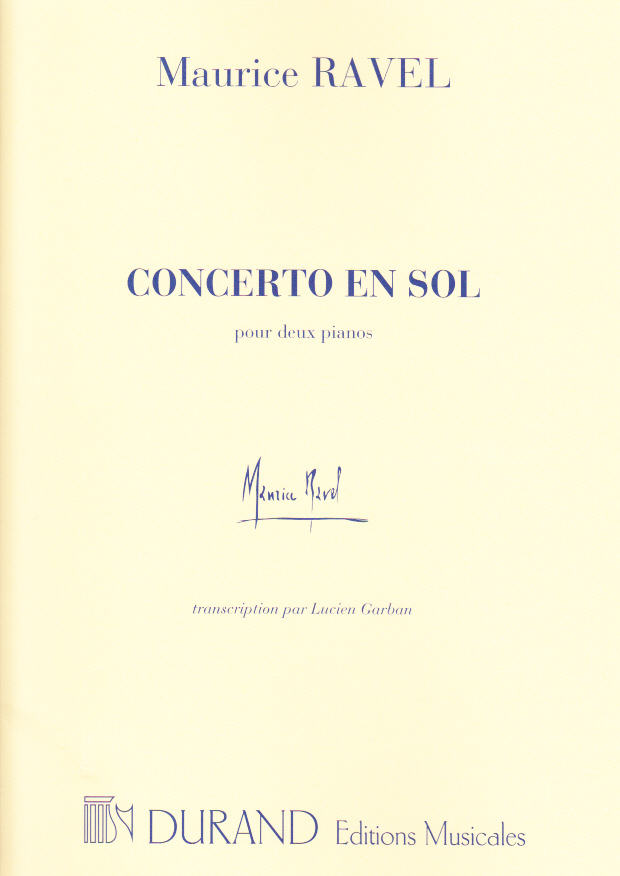 DURAND Ravel Maurice - Concerto En Sol - 2 Pianos