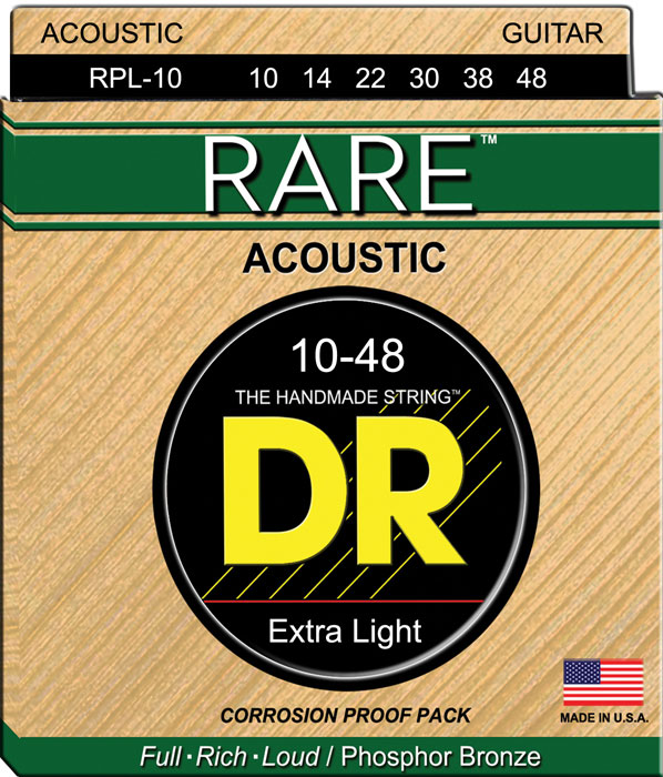 DR STRINGS RPL-10 RARE PHOSPHOR BRONZE EXTRA LIGHT 10-48