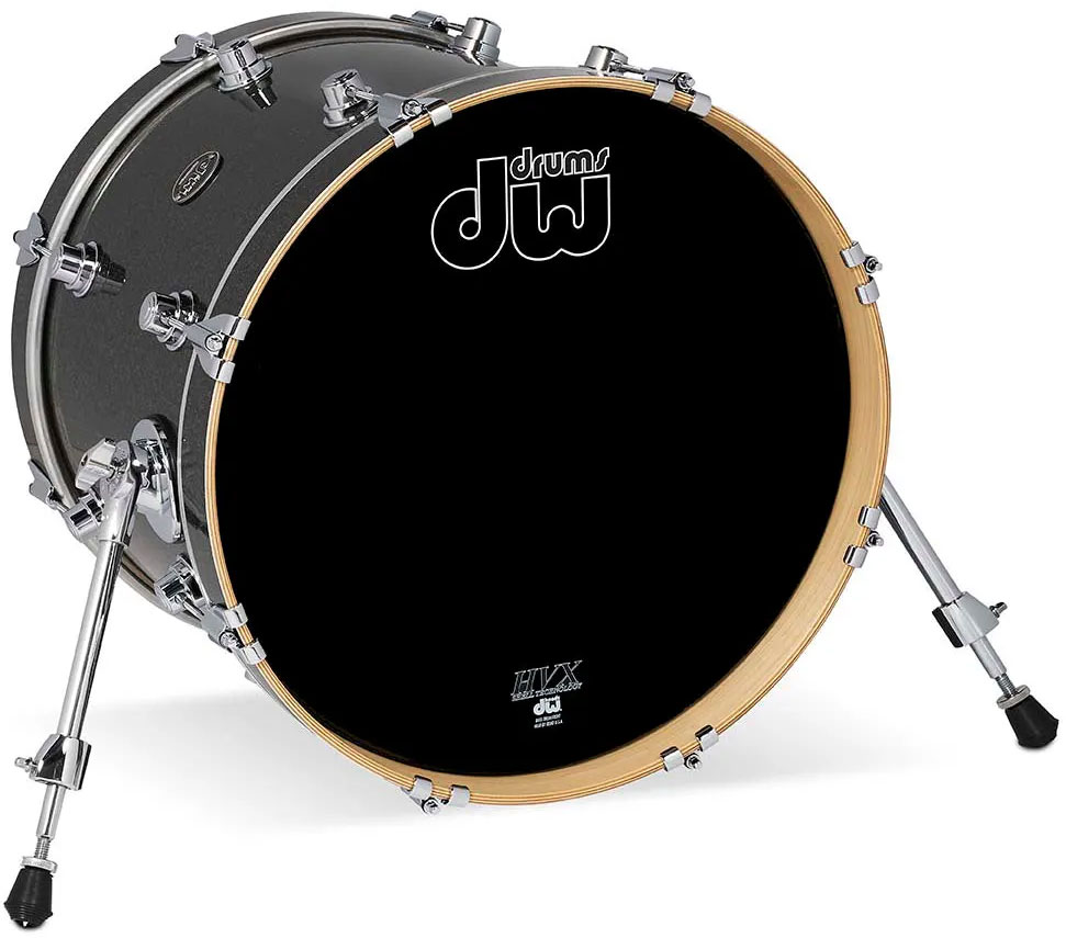 DW DRUM WORKSHOP 18X14 BASS DRUM PERFORMANCE FINISH PLY / SATIN OIL PEWTER SPARKLE