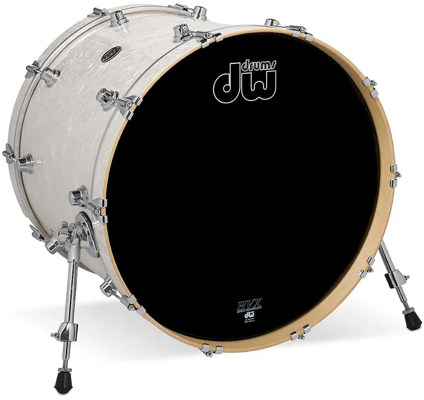 DW DRUM WORKSHOP 22X18 BASS DRUM PERFORMANCE FINISH PLY / SATIN OIL WHITE MARINE PEARL